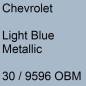 Preview: Chevrolet, Light Blue Metallic, 30 / 9596 OBM.